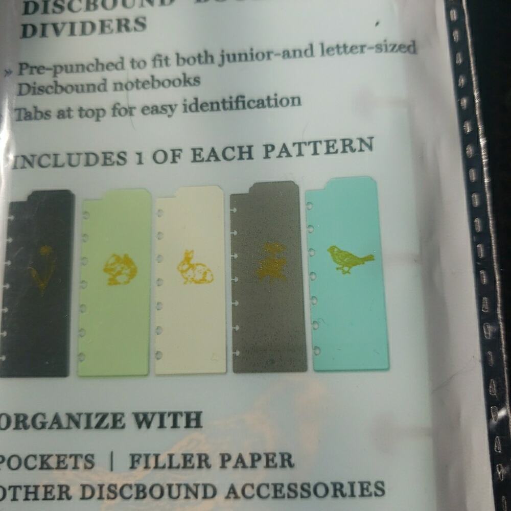 Office by Martha Stewart Discbound Bookmark Dividers 3”x 8.75” 5-pack New - Picture 5 of 5